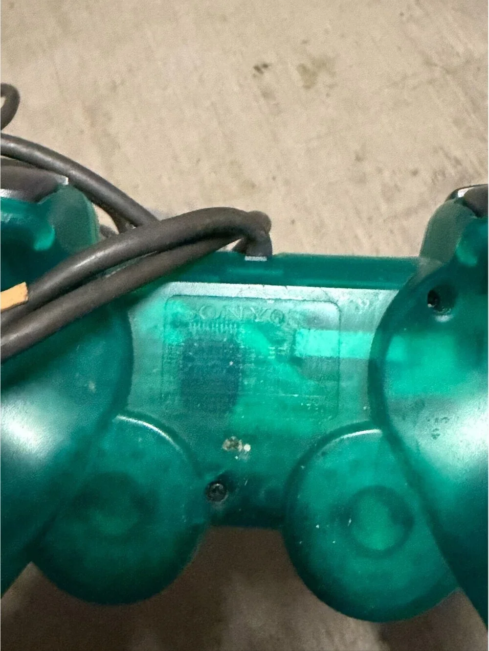 Sony PlayStation 1 PS1 OEM Clear Green DualShock Analog Controller SCPH-1200 3